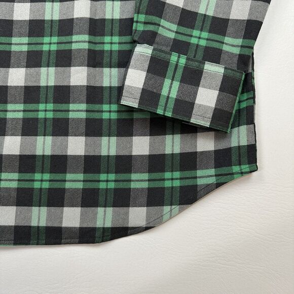 Duluth Trading Shirt Mens Medium Green Plaid Alaskan Hardgear Flannel Boars Nest - Picture 14 of 16